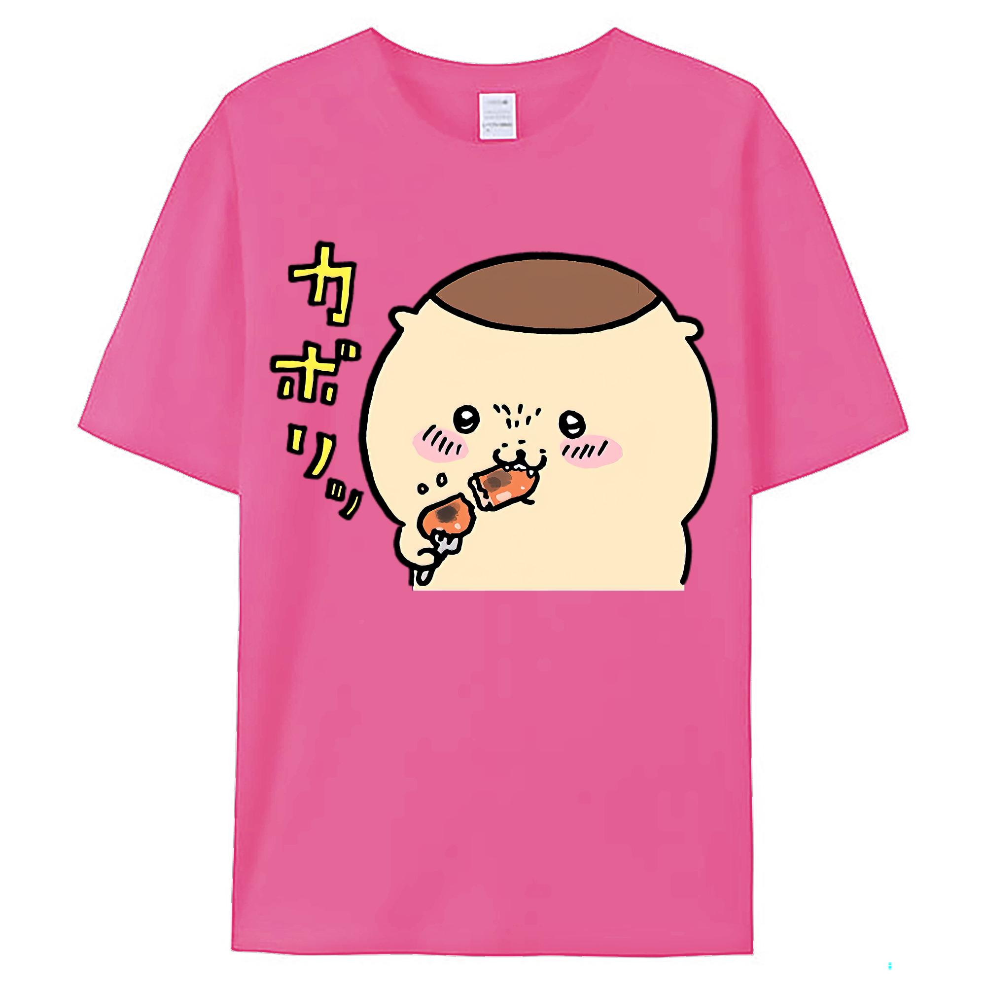 （画像用） ちいかわ くりまんじゅう Chii-kawa kuri manjū レディースカジュアルプリントTシャツ（綿100％）